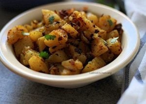 Bowl of Jeera Aloo.
