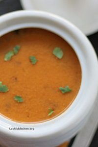 Close up of Idli Sambar.