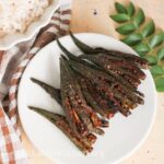 Stuffed okra on a plate.