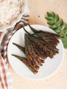 Stuffed okra on a plate.