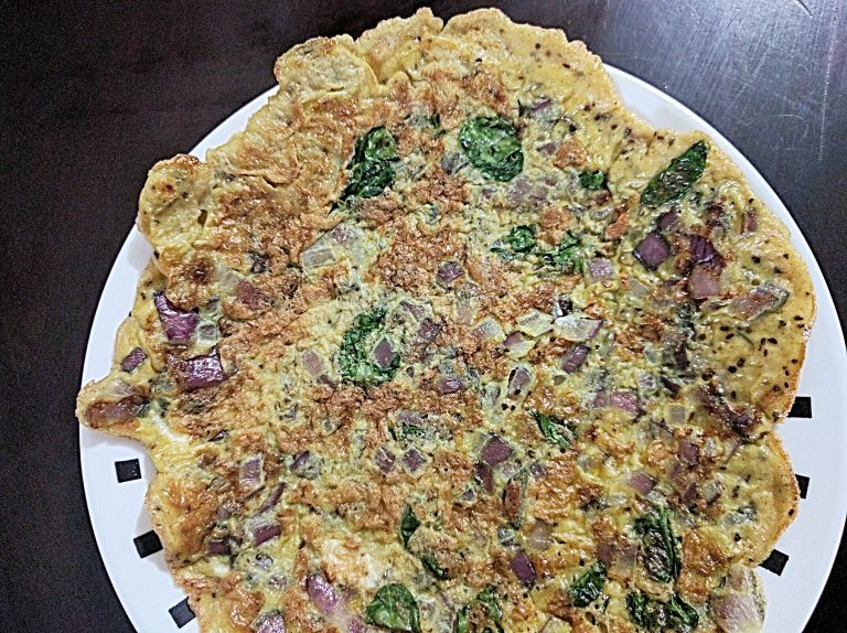 Murangakeerai /drumstick leaves omelette