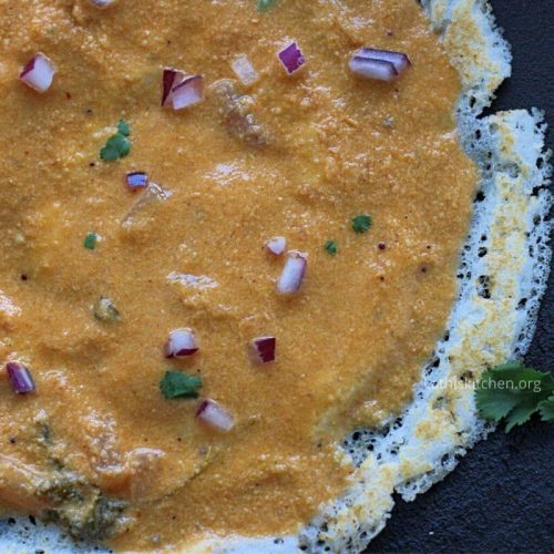 Sambar dosa on the tawa.