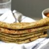 Stack of Palak chapathi.