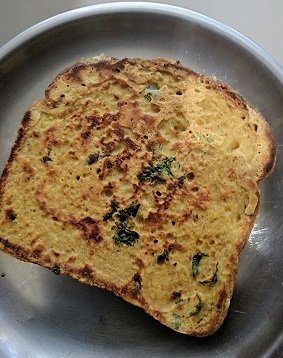 Egg less Besan/ Chickpea flour savoury toast