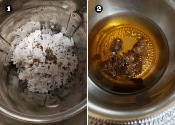 Coconut grinding and tamarind extract.