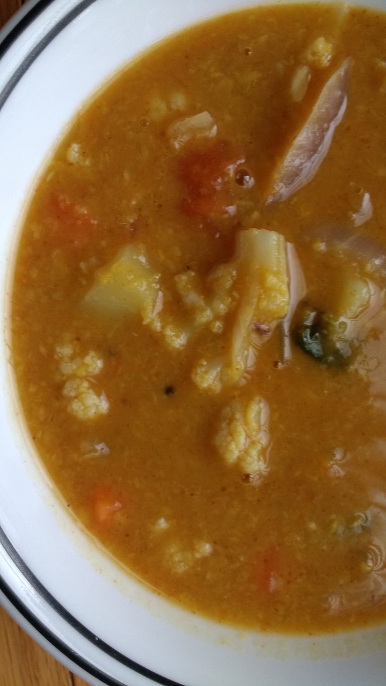 Moongdal Sambar /Split green gram Sambar