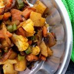 Mix veg stir fry in a plate.
