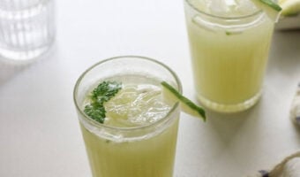Raw mango cooler with ginger.