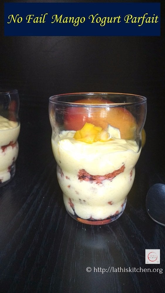 Mango Yogurt Parfait,Parfait,No Bake,Easy,Desserts,Kids,Mango,Fruits