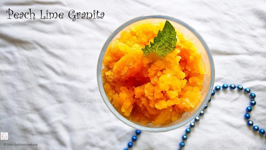 Easy Refreshing Peach Lime Granita
