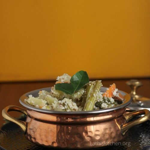 A bowl of Kerala style Avial.