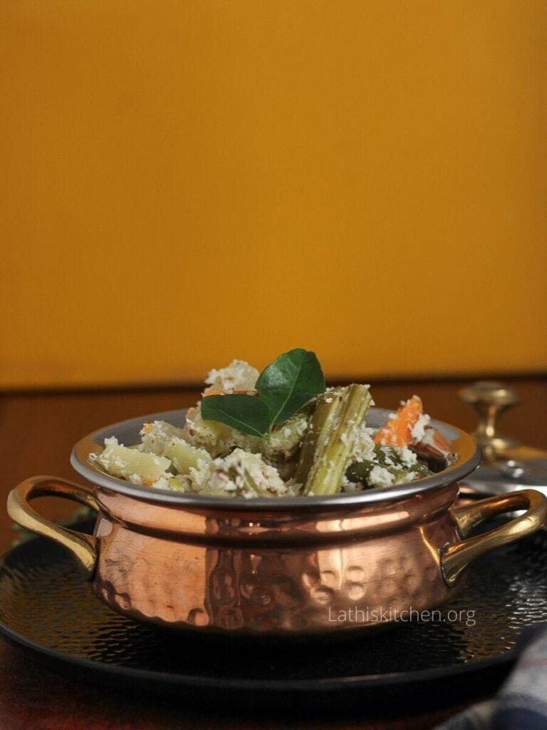 A bowl of Kerala style Avial.