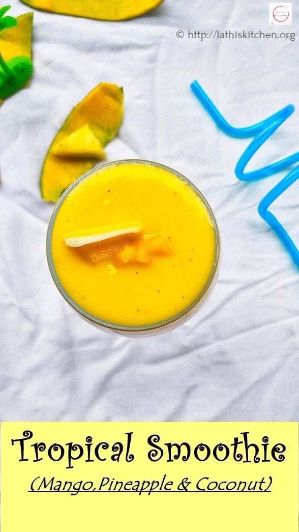 Tropical Smoothie,Smoothie,Juices,Kids,Easy,Breakfast