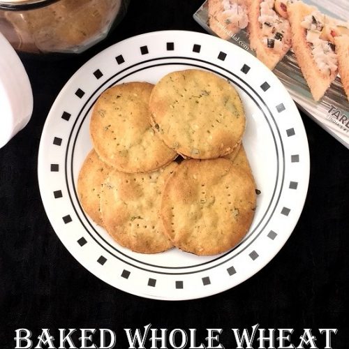 Baked Whole Wheat Methi Puri,Indian,Snack,Tea time snack,Baking,Easy,Methi Puri