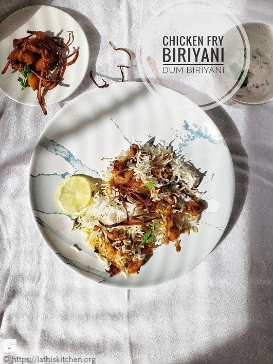Fried Chicken Biriyani,Biriyani,chicken fry Biriyani,Indian,Lunch,Chicken,Non vegetarian,Dum Biriyani