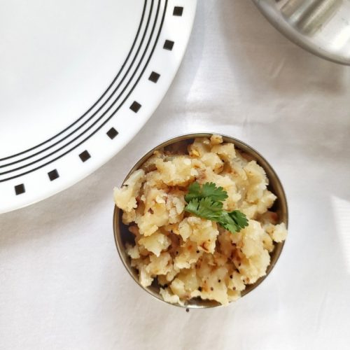 Alu Kangmet, mashed potato stir fry, vegetarian,indian,side dish,vegan,easy,under 30 minutes,lunch