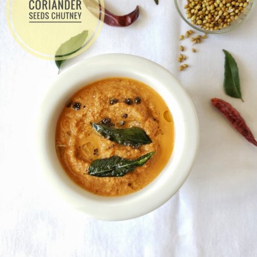 Coriander Seeds Chutney,Restaurant style coriander chutney,indian,accompaniments,breakfast,side dish for idli ,chutney,coriander dip