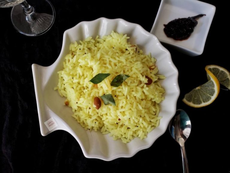 south indian lemon rice, lemon rice recipe, kids, lunch box recipe,vegetarian