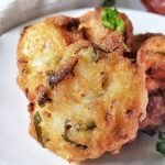 Plate with Rava pakoda.