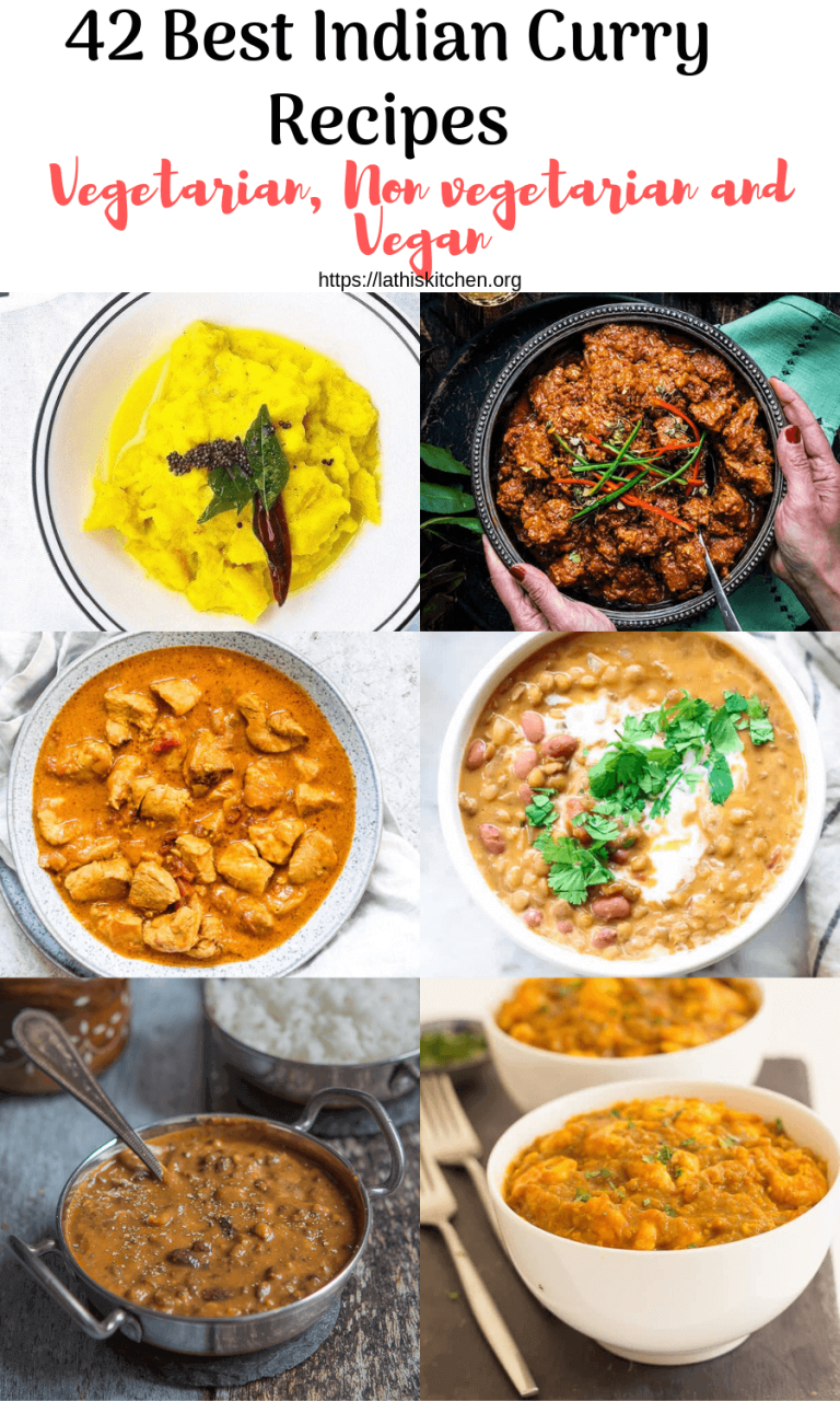 Collection of Indian Curries.