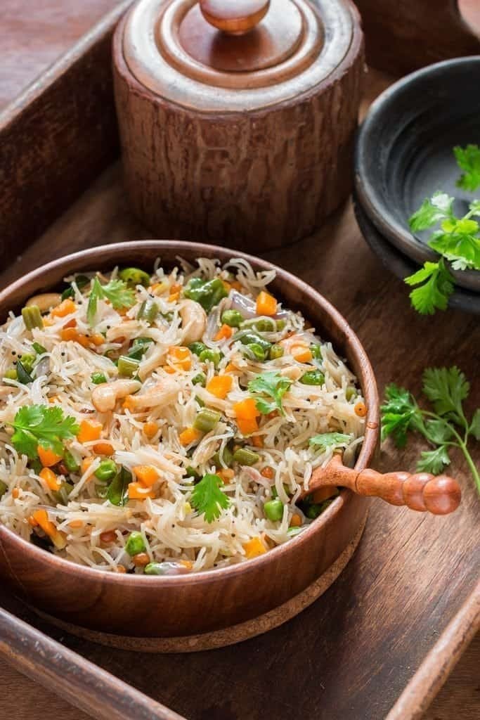 Bowl of semiya upma.