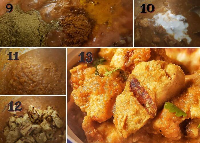 Step wise pictures to make Chicken Tikka Masala in Instant pot.
