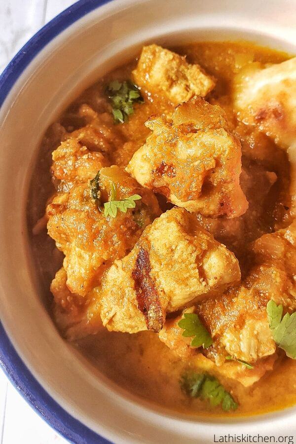 Chicken tikka masala in a bowl.
