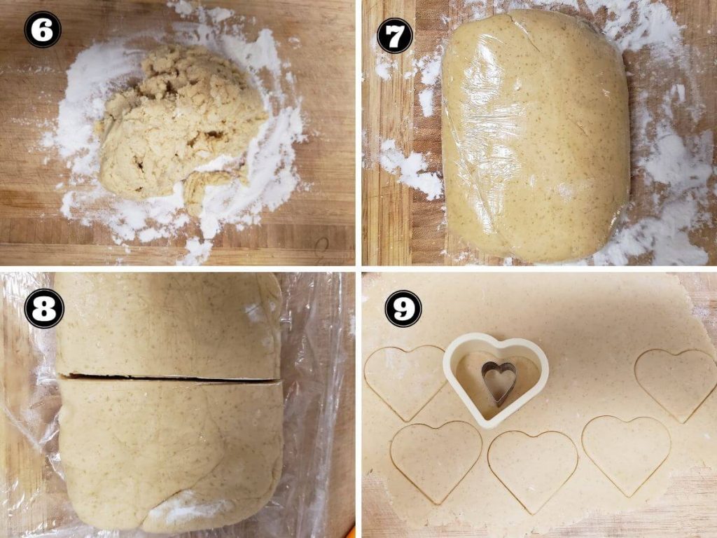 Step wise instructions to make stained glass cookies.