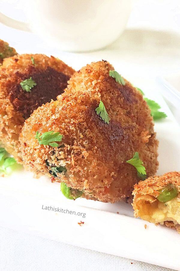 Close up of Veg Cutlet.