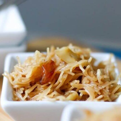 A bowl of semiya kesari.