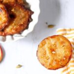 Whole Wheat apple jalebi in a bowl.